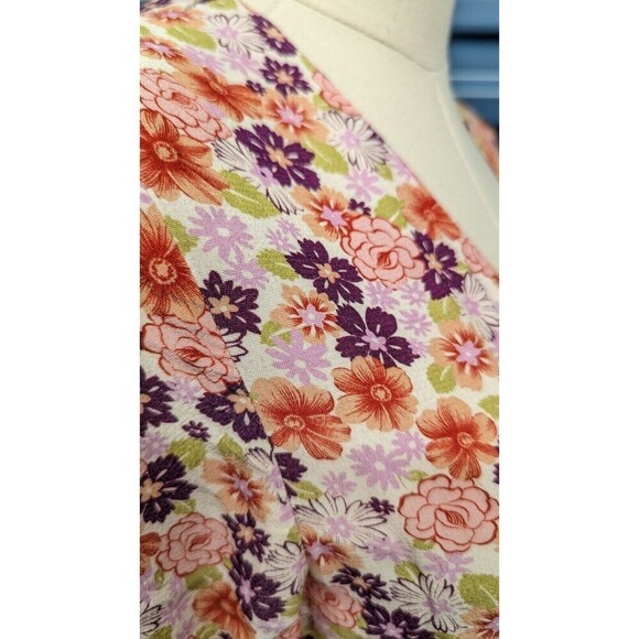 Nobody's Child 1940s Inspired Alexis Button Front Floral Midi Tea Dress UK 8 - Picture 6 of 11